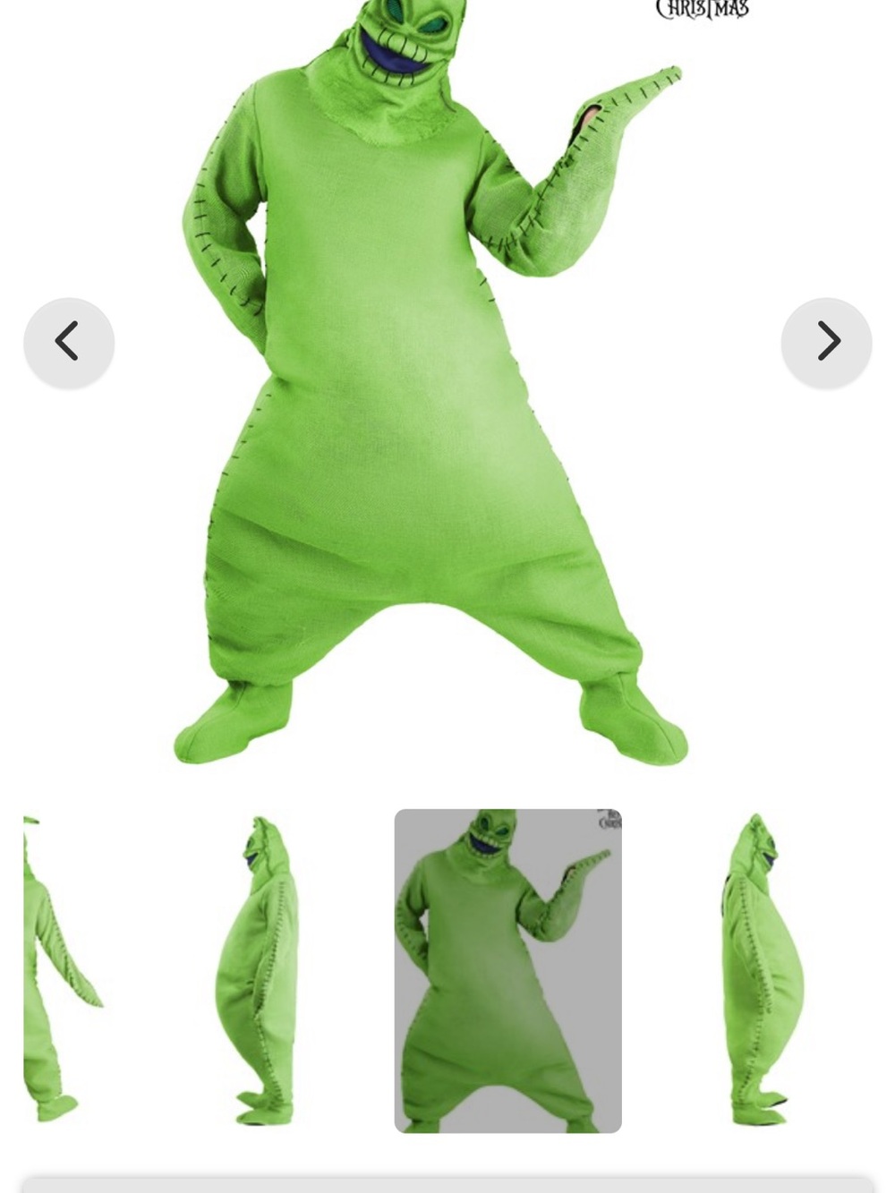 Men’s Oogie Boogie Costume size L/XL